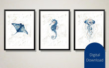 Load image into Gallery viewer, UnderwaterBundle Digital Wall Art, Underwater Wall decor, Instant download