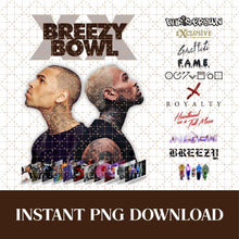Load image into Gallery viewer, Chris Brown Breezy Bowl PNG: Concert Shirt Design (Digital Download)