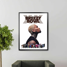 Load image into Gallery viewer, Chris Brown Breezy Bowl Concert Poster Fan Art Digital Download PDF Print Wall Decor