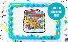 Load image into Gallery viewer, Customizable Sprunki Kids Birthday Cake Topper| Colorful Printable Canva Template | Instant Download