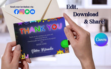 Load image into Gallery viewer, Customizable Sprunki Kids Birthday Party Bundle | Colorful Printable Canva Template | Instant Download