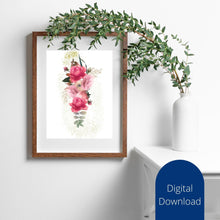 Load image into Gallery viewer, Rose Gold Floral Wall Art Prints: Bouquet Set of 3 (Digital Download)
