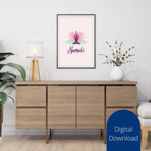 Load image into Gallery viewer, Namaste Wall Art Print: Lotus Flower Pose (Digital Download)
