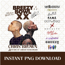 Load image into Gallery viewer, Chris Brown Breezy Bowl PNG: Concert T-Shirt Design (Digital Download)
