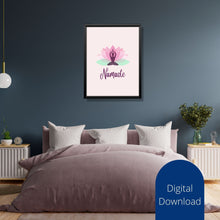 Load image into Gallery viewer, Namaste Wall Art Print: Lotus Flower Pose (Digital Download)
