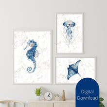 Load image into Gallery viewer, UnderwaterBundle Digital Wall Art, Underwater Wall decor, Instant download
