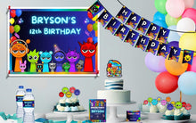 Load image into Gallery viewer, Customizable Sprunki Kids Birthday Party Bundle | Colorful Printable Canva Template | Instant Download
