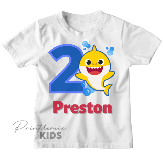 Custom Olie Shark Birthday Shirt