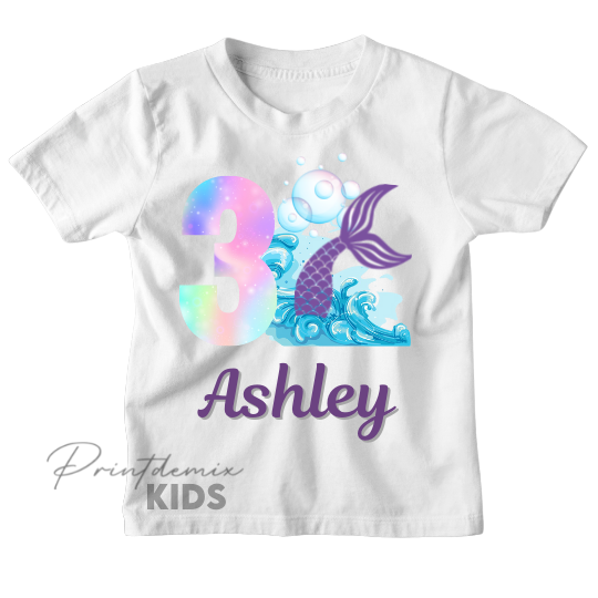 Custom Mermaid Birthday Shirt