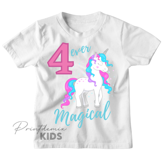 Custom Magical Unicorn Birthday Shirt