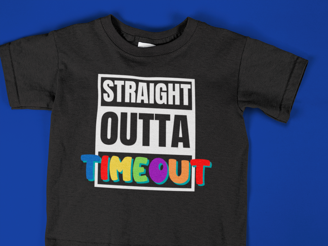 Straight Outta Timeout Kids Custom T shirt