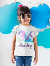 Load image into Gallery viewer, Custom Mermaid Birthday Shirt

